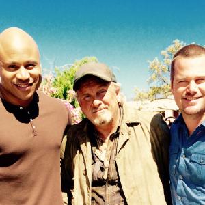 Robert Craighead with LL Cool J and Chris ODonnell on set of NCIS Los Angeles 2015