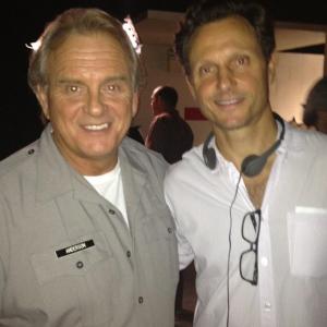 Robert Craighead with Producer/ Director Tony Goldwyn on the set of the 2013 AMC Pilot THE PHILLY LAWYER