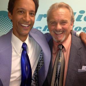 Robert Craighead and Danny Pudi on set of The Tiger Hunter 2014