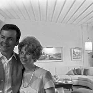 Bob Crane at home with his wife Anne Terzian