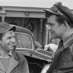 Still of Robert Clary and Bob Crane in Hogans Heroes 1965