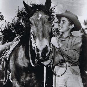 Mark McCain Johnny Crawford with his horse Blueboy Bosco during the first season of The Rifleman 19581959
