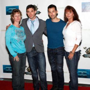 Finding Mr. Wright pre production launch party. Tracy Wright, David Moretti, Matthew Montgomery and Nancy Criss.