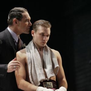 ANTHONY CRIVELLO as Eddie Fuseli and SETH NUMRICH as Joe Boneparte in a production photo of The Lincoln Centers 75th Anniversary production of Clifford Odets Golden Boy at The Belasco TheaterBroadway 2012