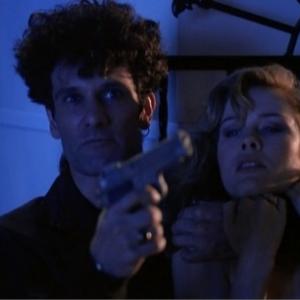 ANTHONY CRIVELLO with actress DEBRA FEUER in MIAMI VICE directed by Don Johnson
