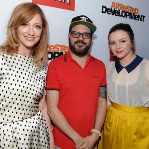 David Cross Judy Greer and Amber Tamblyn at event of Arrested Development 2003