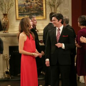 Adam Croasdell as The Earl Of Cleveland in Hot In Cleveland with Jane Leeves and Sophie Winkleman