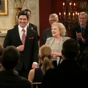 Adam Croasdell as The Earl Of Cleveland with Betty White in Hot In Cleveland