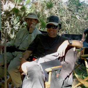 Director of Photography Michael Chappy Chapman and director Gabor Csupo on the set of BRIDGE TO TERABITHIA 2006 New Zealand