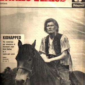 Ian Cullen, as David Balfour in Kidnapped, Radio Times Front Cover, 1963.
