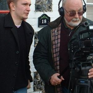 Producer Oliver Crocker with Director Mervyn Cumming on location in Thetford, Norfolk