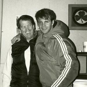 Jimmy Cummings as Joey Ward and Dave Fitzgerald as Butchie Ward On the set of Southie
