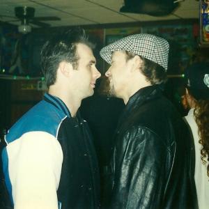 Donnie Wahlberg and Jimmy Cummings on the set of Southie