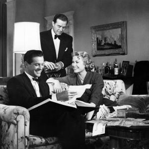 Still of Grace Kelly Ray Milland and Robert Cummings in Dial M for Murder 1954