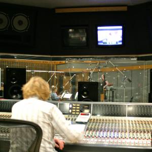 Leah Curtis conducting the score to Fawaz Al-Matrouk's Drama To Rest in Peace - Capitol Studios A Hollywood California USA.