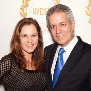 On the Red Carpet with NYCIFF founder Roberto Rizzo as a best Actress nominee at the NYCIFF Awards Night Ceremony