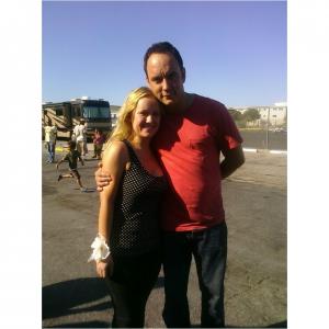 Aria Noele Curzon and Dave Matthews in Santa Monica, making his music video