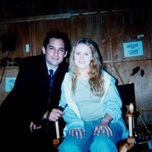 Aria with Enrique Murciano on the set of CBS Without A Trace