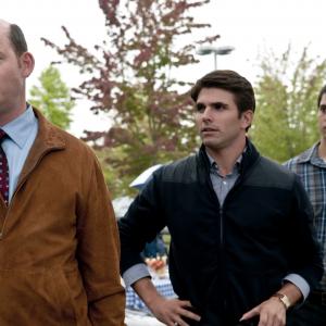 Still of Nicholas D'Agosto, Miles Fisher and David Koechner in Galutinis tikslas 5 3D (2011)