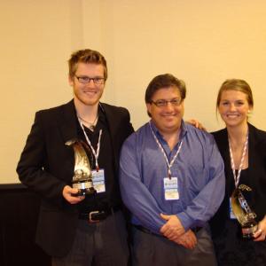 Pietro DAlessio at the Inaugural Clearwater Film Festival in October 2010 with Triple Threat Filmmaker Winner for Railed Up  Wrecked Neil Webb and Best Supporting Actress Nominee Ali Reid