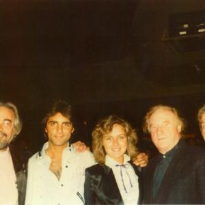 From L to R Name unknown actors Richard DAlessandroMarcela Moorethe late great Jack Warden and Richards Friend for life Vinnie Bove at the premier of Ryan ONeils So Fine in NYC