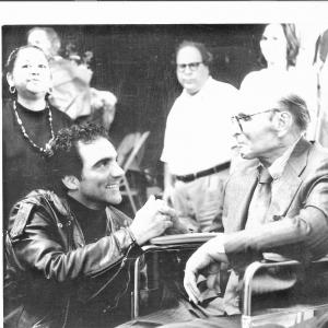 Actor Richard D'Alessandro with his acting teacher Sanford Misner,believed to be the last photo taken of Sandy before his death.Taken in LA at Bill Aldersons acting studio .