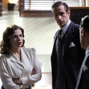 Still of James DArcy and Hayley Atwell in Agent Carter 2015