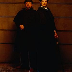 James D'Arcy and Roger Morlidge in Sherlock (2002)