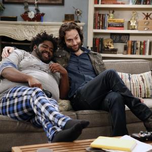 Still of Chris DElia and Ron Funches in Undateable 2014