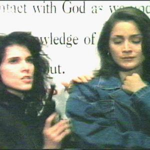 with Carrie-Anne Moss in Forever Knight