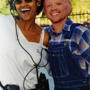 Pamella DPella and Sean Six on the set of Alien Nation Body and Soul