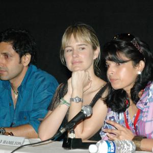Parvin DabasEmily Hamilton and Kruti Majumdar at the International Film Festival Of India promoting The Memsahib