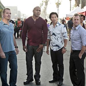 Still of Chris O'Donnell, Scott Caan, LL Cool J and Daniel Dae Kim in NCIS: Los Angeles (2009)