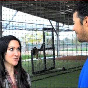 Nadia Dajani and Andre Ethier in an episode of Caught Off Base with Nadia.