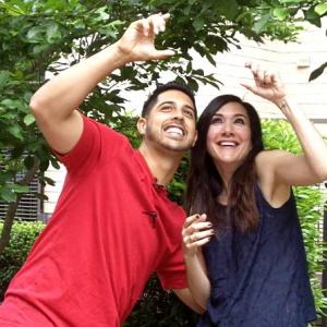 Gio Gonzalez and Nadia Dajani in an episode of Caught Off Base with Nadia.