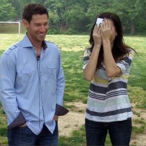 Craig Breslow and Nadia Dajani in an episode of Caught Off Base with Nadia.