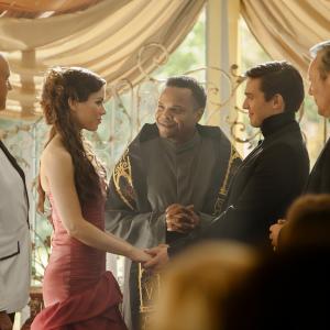 Still of Alan Dale, Anthony Head, Roxanne McKee and Luke Gale in Dominion (2014)