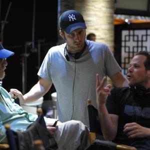 Executive Producer Mel Damski DirectorActor James Roday and Writer Andy Berman on set of Psych