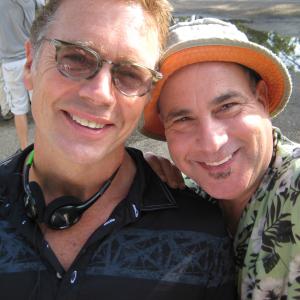 Director John Schneider and Malcolm Danare On the set of Smothered