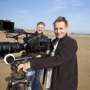 Nick with Bafta winning Director Peter Nicholson shooting with the Panasonic V35 for the Swilly Girl feature promo