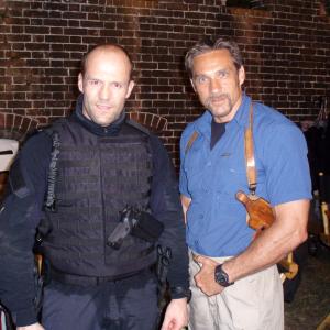 WJason Statham on the set of Expendables