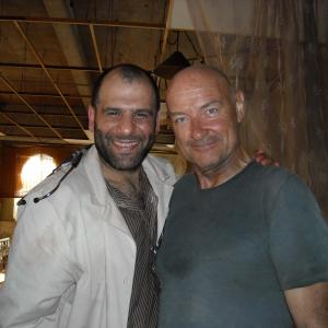with Terry OQuinn on the set of LOST