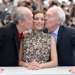 Marion Cotillard JeanPierre Dardenne and Luc Dardenne at event of Deux jours une nuit 2014