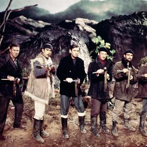 Still of David Niven Gregory Peck Anthony Quinn Stanley Baker James Darren and Anthony Quayle in The Guns of Navarone 1961