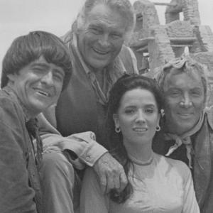 With HIGH CHAPARRAL costars Leif Erickson Linda Cristal and Cameron Mitchell
