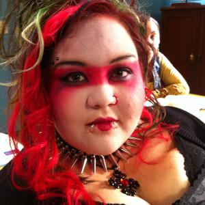 Raising Hope Season 2  Steam PunkGoth Makeup with multiple facial piercings and studs