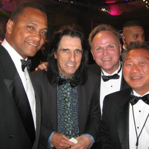 BJ Davis with Alice Cooper, Congressman Cloves Campbell III and Eddie Tantoco, VP of Global Finance for Starwood Hotels