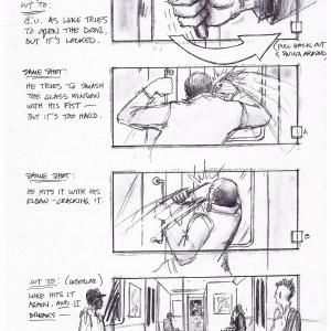 Luke Jason Stathams character in Safe trying to reach the little Chinese girl being chased by this Russian gang cant break into the subway car which is almost ready to cross over the Manhattan Bridge  Storyboard by John F Davis