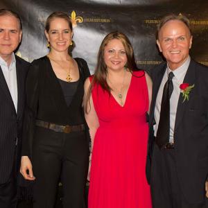 Julia Davis, BJ Davis, Tom Kiely of INN Radio and Faith Kiely at the premiere of 