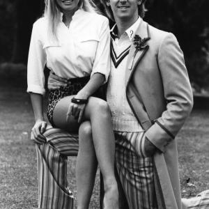 19th August 1981 Pamela Stephenson and Peter Davison who plays Doctor Who at the BBC Television Centre